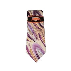 NWT! Jerry Garcia 100% silk‎ purple patterned extra long tie